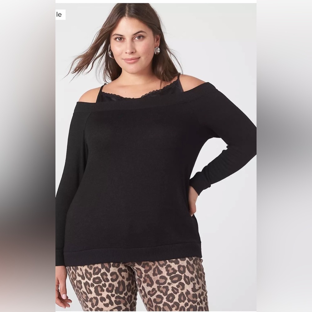 Lane Bryant NEW size 14/16 “layered look” top - Picture 2 of 8